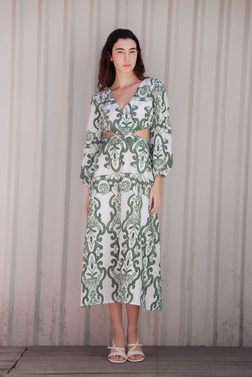 Vestido Midi Escote V – LOB