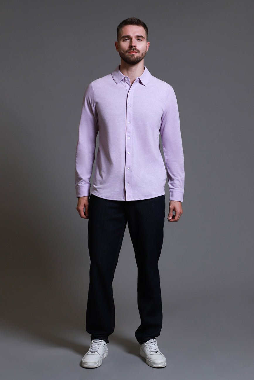 Combinar Camisa Morada Combinar Pantalon Lila Hombre Slim Fit