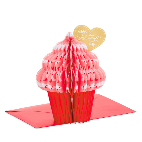 Tarjeta de San Valentín Emergente 3D Cupcake