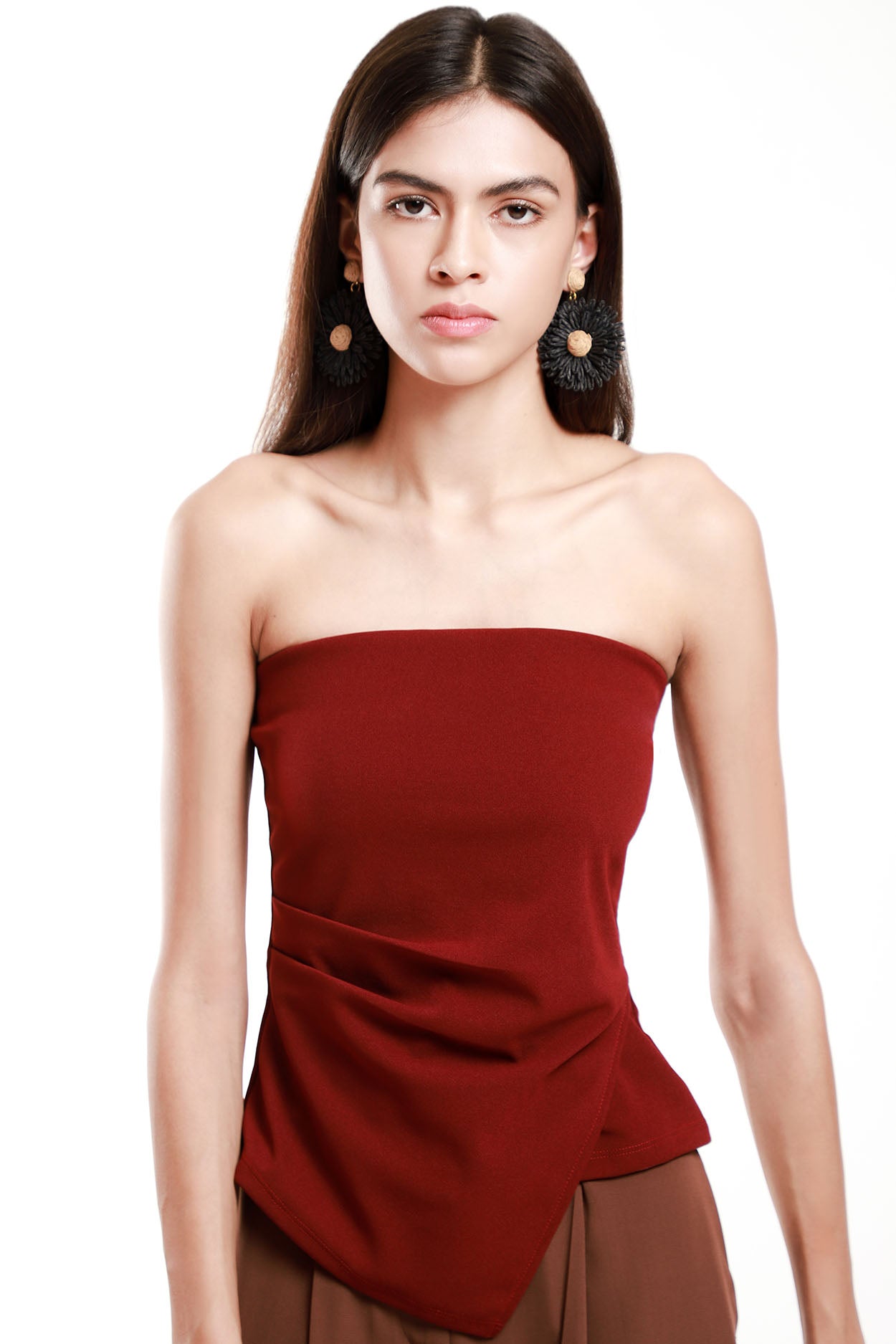 Blusa Strapless Lob Blusas Blusa Strapless Asimétrica Mujer Verano