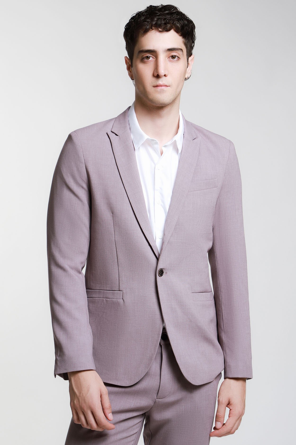 Lob Saco Básico Slim Fit Hombre Lila Forro Interior Vestir Traje