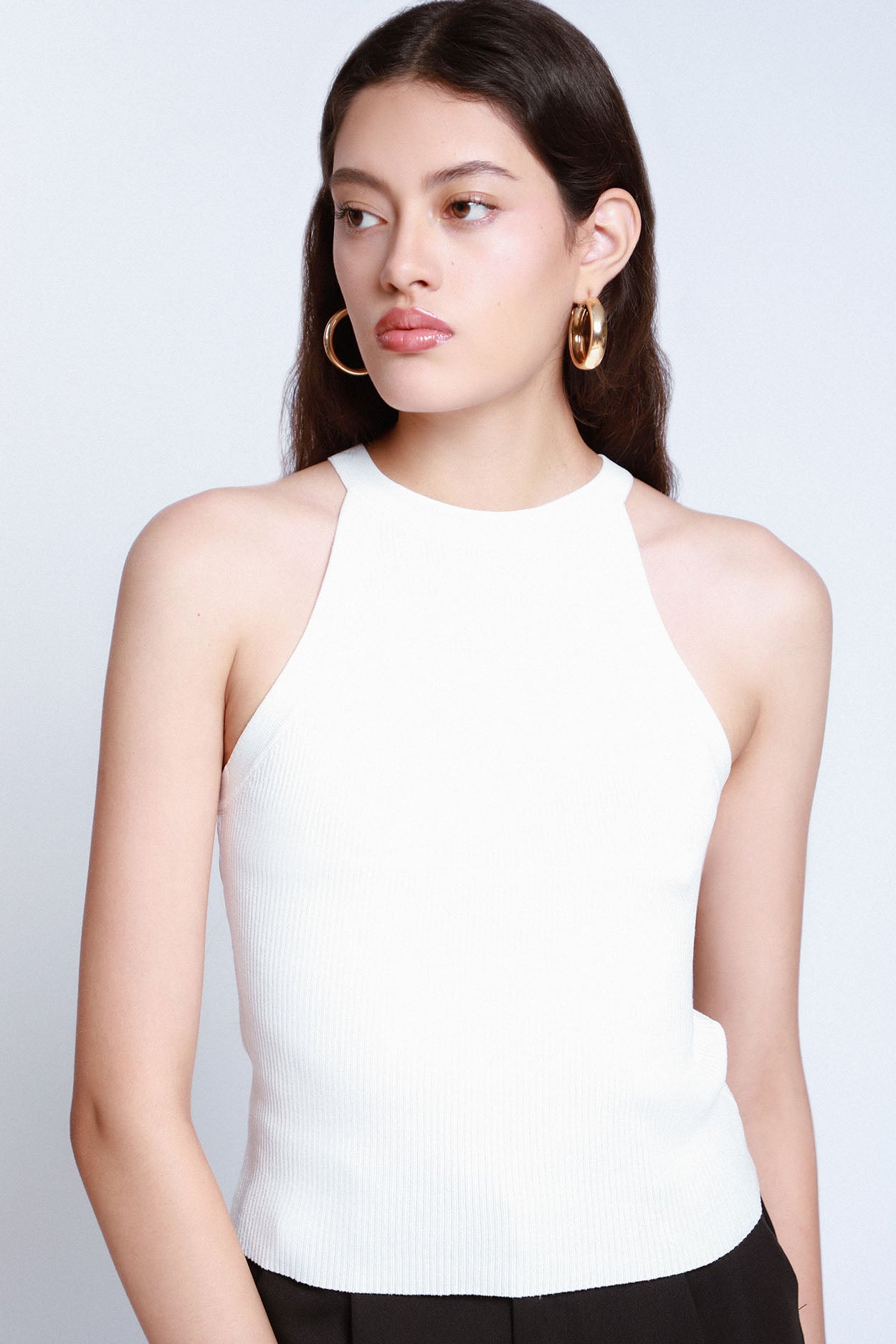 Halter Lob Blusas Cuello Redondo Blusas Cortas Para Damas Para