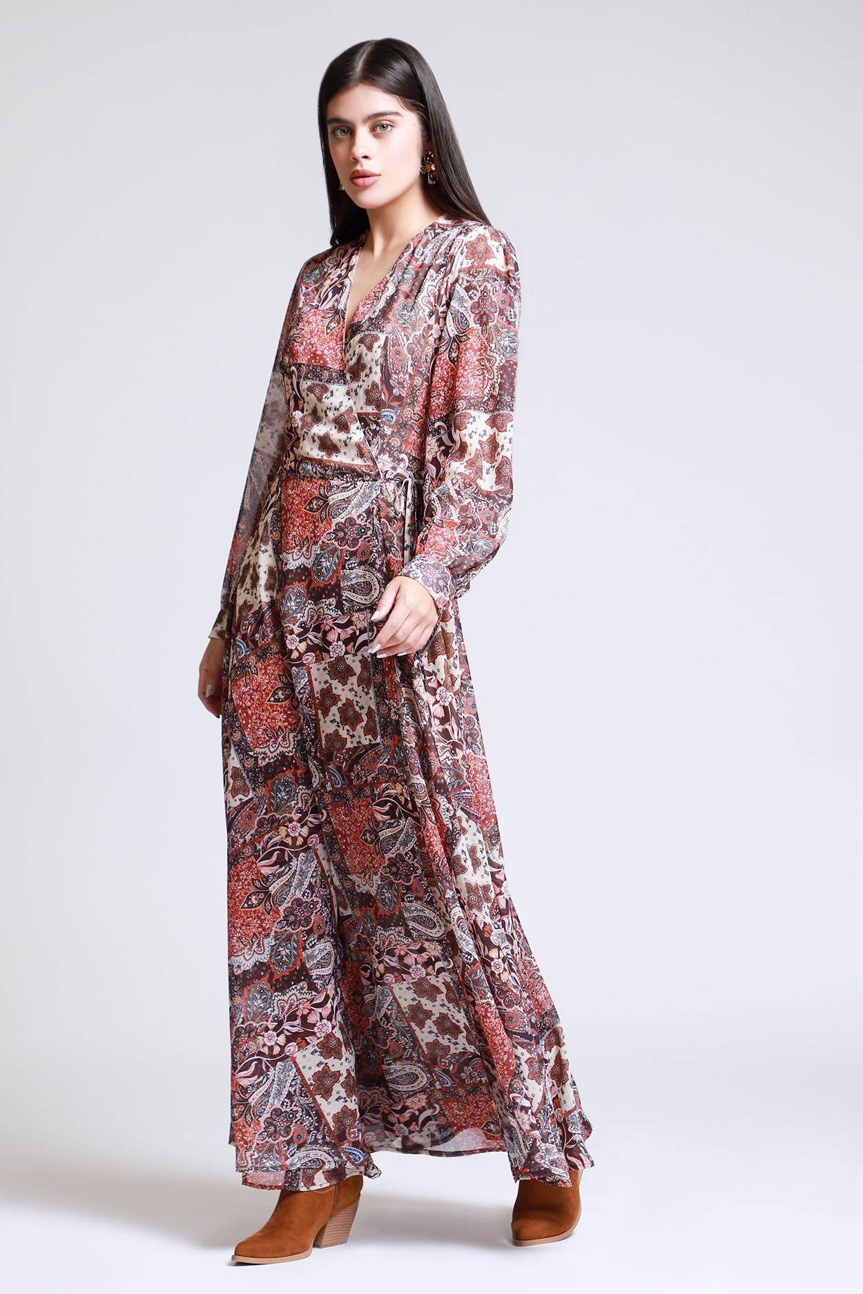 Long Sleeve Vestido Cruzado Con Volantes H&m Como Combinar