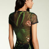 Blusa Estampada Transparencias