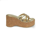 Sandalia Cuña Mujer Lob Gold Pu 56204035