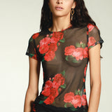 Blusa Estampada Transparencias