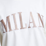 Sudadera Hueso Bordado Milan