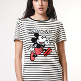 Playera Mickey Mouse Estampado Líneas