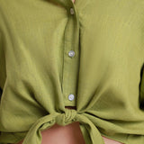 Blusa Camisera Nudo Frontal