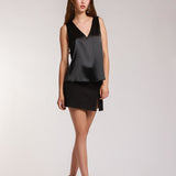 Blusa Satin Escote V