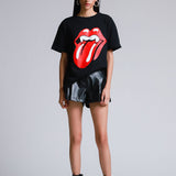 Playera Negra The Rollings Stone