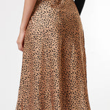 Falda Animal Print Satinada