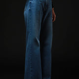 Jeans Wide Leg Tiro Alto