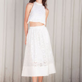 Falda Midi De Eyelet