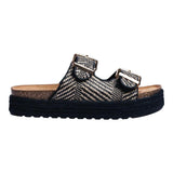 Sandalia Piso Para Mujer Lob Footwear Rafia Negro 51705051