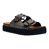Sandalia Piso Para Mujer Lob Footwear Rafia Negro 51705051
