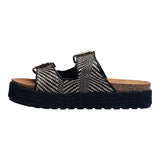 Sandalia Piso Para Mujer Lob Footwear Rafia Negro 51705051