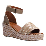 Sandalia Cuña Para Mujer Lob Footwear Rafia Beige 51705461