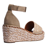 Sandalia Cuña Para Mujer Lob Footwear Rafia Beige 51705461