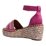Sandalia Cuna Para Mujer Lob Footwear Rafia Rosa 51705462