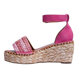 Sandalia Cuna Para Mujer Lob Footwear Rafia Rosa 51705462