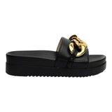 Sandalia Cuna Para Mujer Lob Footwear Pu Negro 52205466
