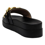 Sandalia Cuna Para Mujer Lob Footwear Pu Negro 52205466