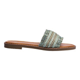 Sandalia Piso Para Mujer Lob Footwear Rafia Verde 52205468