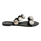 Sandalia Piso Para Mujer Lob Footwear Pvc Negro 53505494