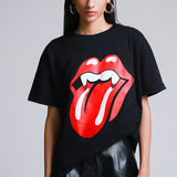 Playera Negra The Rollings Stone