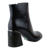 Botín Mujer Lob Patent Croc Negro 59404519