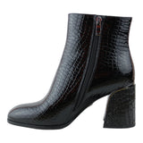 Botín Mujer Lob Patent Croc Negro 59404519