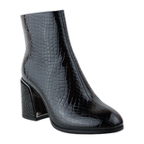 Botín Mujer Lob Patent Croc Negro 59404519