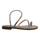 Sandalia Piso Para Mujer Lob Footwear Textile Multicolor 59705008