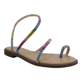 Sandalia Piso Para Mujer Lob Footwear Textile Multicolor 59705008