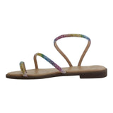 Sandalia Piso Para Mujer Lob Footwear Textile Multicolor 59705008