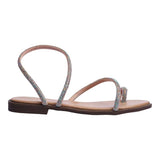 Sandalia Piso Para Mujer Lob Footwear Textile Blanco 59705009