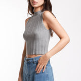 Blusa Tejida Cuello Mock