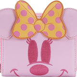 Loungefly Cartera para mujer Disney Pastel Ghost Minnie que brilla en la oscuridad rosa