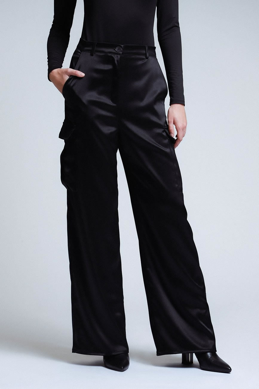 Cómo Combinar Pantalon De Cargo Negro Mujer Cómo Combinar Pantalon Cargo Satinado Zara Lob Pantalón Recto