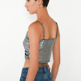 Blusa Crop Tirantes Escote V