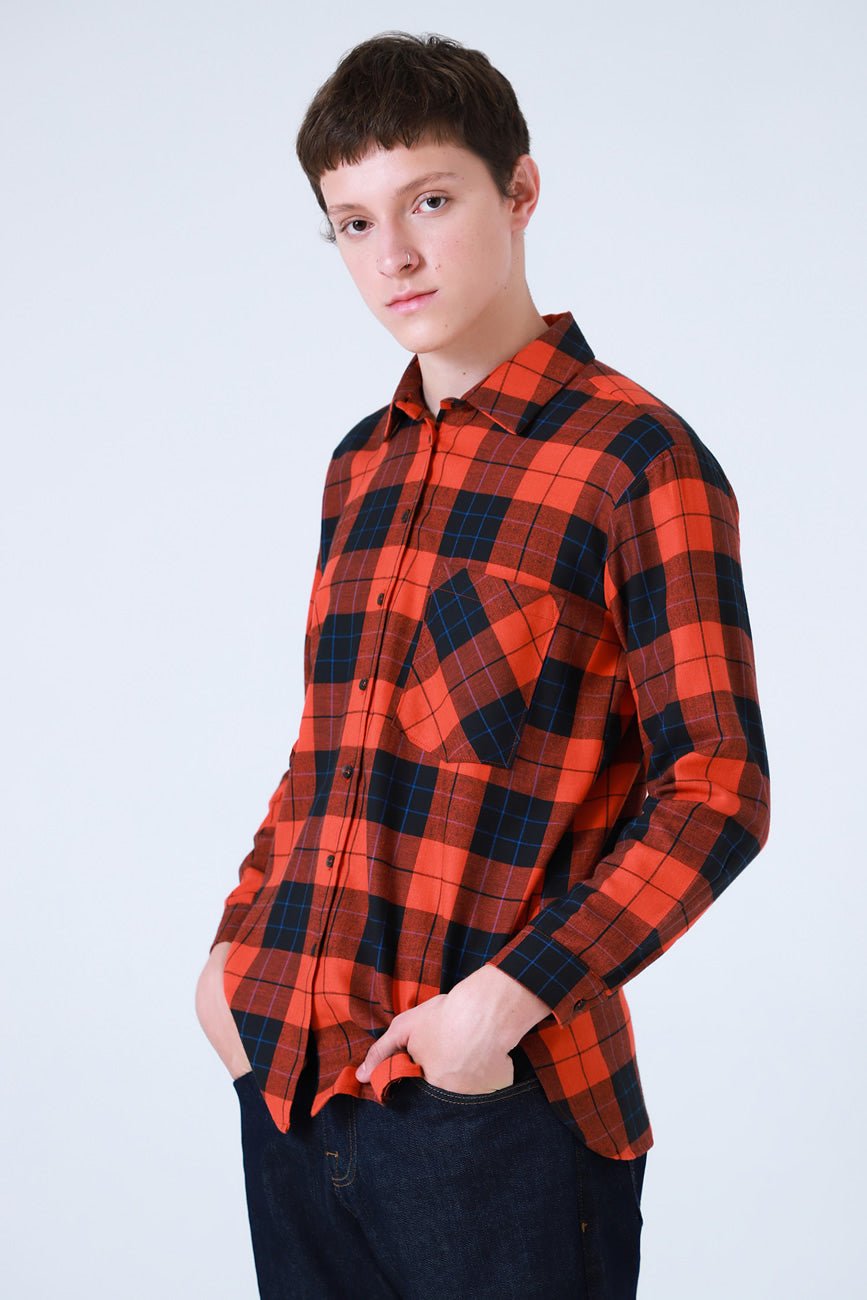 Franela Camisa Cuadros Manga Larga Camisa Cuadros Chamarra De