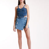 Crop Top Bustier Denim