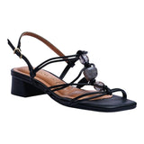 Sandalia Tacón Para Mujer Lob Footwear Gaspea Pronta Pelica Negro 86805058