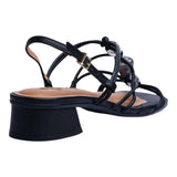 Sandalia Tacón Para Mujer Lob Footwear Gaspea Pronta Pelica Negro 86805058