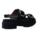 Sandalia Cuña Para Mujer Lob Footwear Pelica Negro 86805060