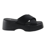 Sandalia Cuna Para Mujer Lob Footwear Lickra Negro 90605043