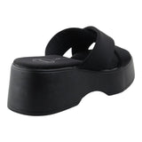 Sandalia Cuna Para Mujer Lob Footwear Lickra Negro 90605043