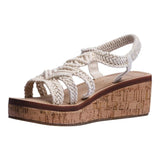 Sandalia Cuna Para Mujer Lob Footwear Crochet Beige 90605046