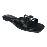 Sandalia Piso Para Mujer Lob Footwear Pu Negro 91805030